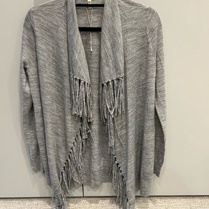 Rebecca Taylor’s grey sweater with fringes size small